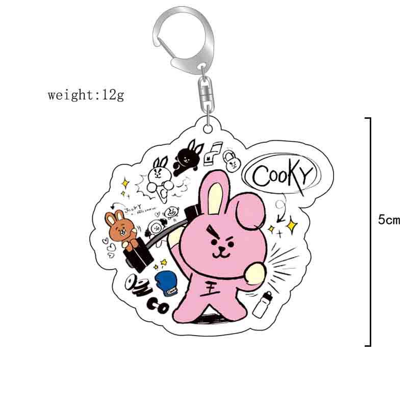 Porte-clés en acrylique BT21,  - Anime Girl Merchandise avis et prix